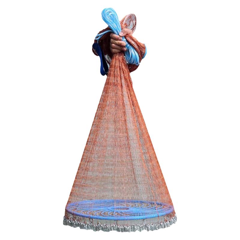 撒网手抛网飞盘式网鱼渔网手撒网旋网捕鱼神器打鱼网甩网鱼网捞网