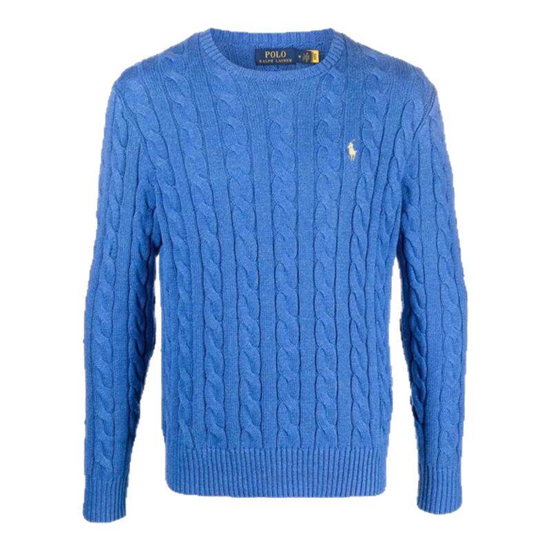 POLO RALPH LAUREN男士纯色刺绣针织圆领长袖毛衫710775885