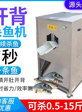 全自动杀鱼机商用去鳞开肚开背一体机水产市场加工杀鱼开背神器工