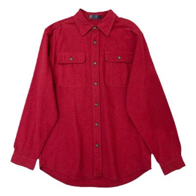 超大版型纯棉毛呢长袖衬衣