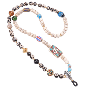 泰伽泰国佛牌链唐卡文玩吊坠绳项链琉璃藏式尼泊尔天珠星月菩提