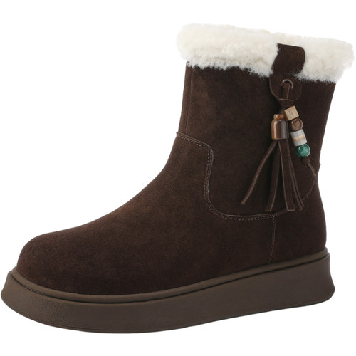 星期六雪地靴女冬2025冬季新款女靴女款爆款女士加绒加厚保暖棉鞋