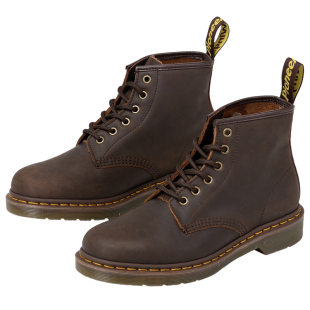 先锋之翼 复古美拉德疯马皮6孔工装风马丁靴男牛皮固特异短靴子女