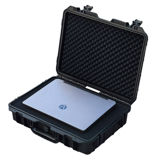 装14寸/15寸/15.6/英寸笔记本电脑手提箱 防水防潮 上盖配有网袋 户外作业收纳主机的塑料大号箱子