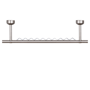 不锈钢防风晾衣杆阳台固定式一整根晒衣杆家用顶装波浪型晾衣架
