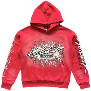 HELLSTAR STUDIOS RECORDS HOODIE 洗水男女套头帽衫卫衣