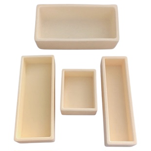 刚玉方形坩埚带盖 耐高温实验室瓷舟方舟 管式炉氧化铝方型马弗炉