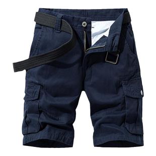 新款夏季短裤男潮流宽松休闲大码五分工装裤多口袋沙滩中裤马裤子