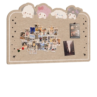 毛毡板照片墙DIY毛毡墙贴背景板作品展示板玄关客厅羊毛毡板软木板便签贴挂墙小卡追星创意幼儿园书房留言板
