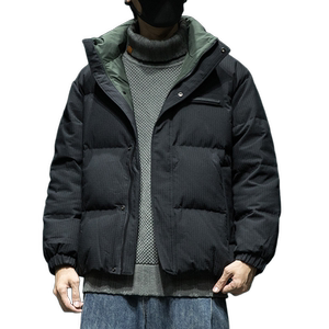 新国标肌理感立领羽绒服男短款宽松大码冬季潮流百搭鸭绒情侣外套