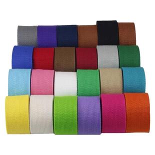 3.8cm宽彩色加厚平纹帆布织带背包箱包辅料打包带书包背带涤棉