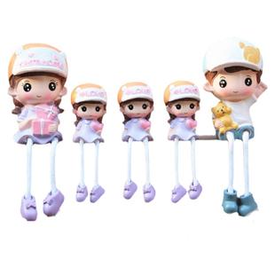 五口之家娃娃桌面摆件 卡通人物客厅影视装饰墙摆设车饰送礼祝福