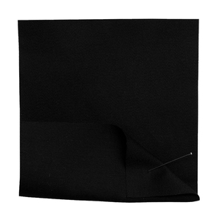 事儿 哑光的礼服面料－全棉贡缎布料 纬向微弹 厚实挺括有型/黑色