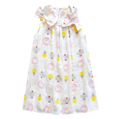 儿童夏季竹纤维纱布睡裙家居裙