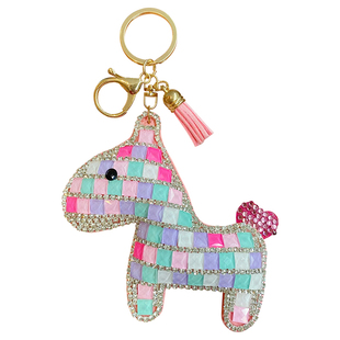 2026马年满钻小马挂件高级感汽车钥匙扣马年新年款挂件马年小礼品