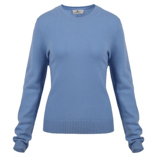 东黎复苏的呼吸-原韵  小山羊绒女士圆领螺纹长袖打底针织衫6002