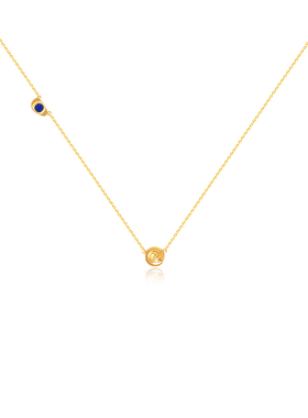 G/S复古气质年轮青金石极细项链