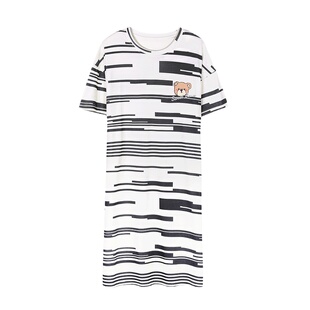 睡裙女款夏季纯棉短袖连衣裙睡衣夏天女士2026新款甜美宽松家居服