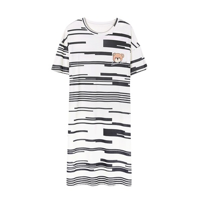 浪莎纯棉女士夏季休闲睡裙可外穿