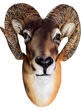 仿真羚羊头欧式复古壁挂摆件
