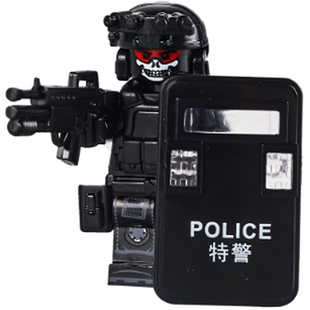 积木人仔特种兵军事士兵配套武器益智拼装玩具4岁男孩生日礼物