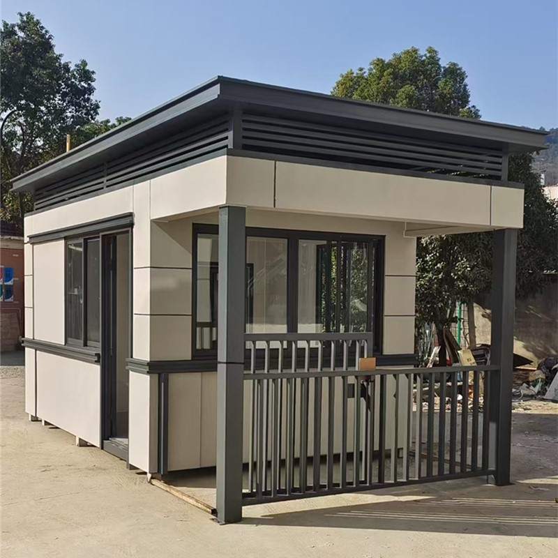 真石漆住人岗亭厂家厂房保安亭值班室学校钢结构门卫室传达室成品