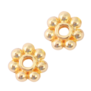 镀18K金花托隔片配饰diy串珠手链手串雪花垫片隔珠饰品配件材料