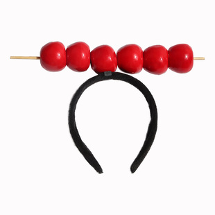 新年头饰搞怪冰糖葫芦儿童发箍仿真发卡道具夸张头饰直播头箍发饰