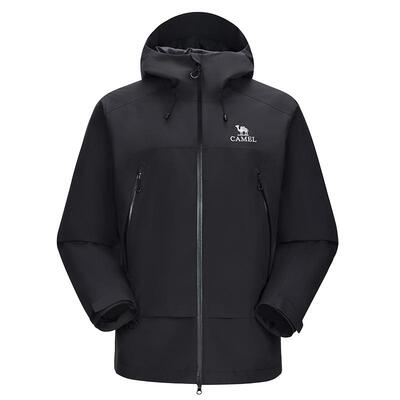 骆驼彩壳冲锋衣男女户外硬壳外套2026新款专业防风防水黑色登山服