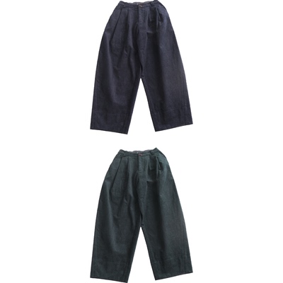 远家复古灯芯绒宽松长裤