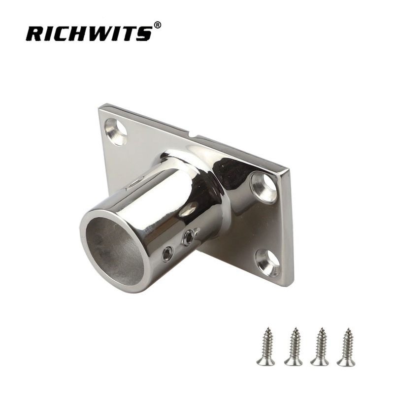 不锈钢316方管座船用管件  90度方底管座  扶手管座 船舶游艇配件