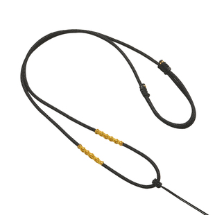 吊坠挂绳项链绳子手工黑色配黄金金锁翡翠高级玉佩佛头佛公编织绳