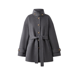 【70%绵羊毛】Eland衣恋毛呢外套女中长款加厚羊毛大衣2025冬新款