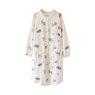 浪莎夹层空气棉秋冬季孕妇月子裙