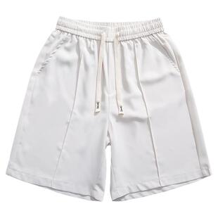 From Mars 辜负时光 美式潮牌纯色设计感休闲裤宽松薄款百搭短裤