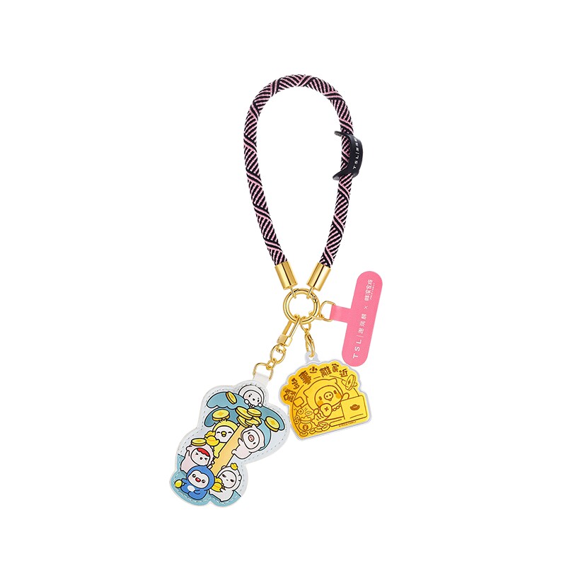 TSL谢瑞麟胖滚家族系列打工人日常黄金饰品挂绳X5654