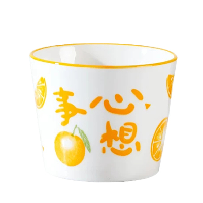 9.9元4只陶瓷小茶杯办公室杯子套装马克杯家用待客水杯茶具牛奶杯