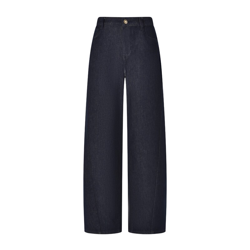 【秋季新品】GOLDEN BEAR/金熊26女士复古弯刀裤休闲腰带牛仔裤