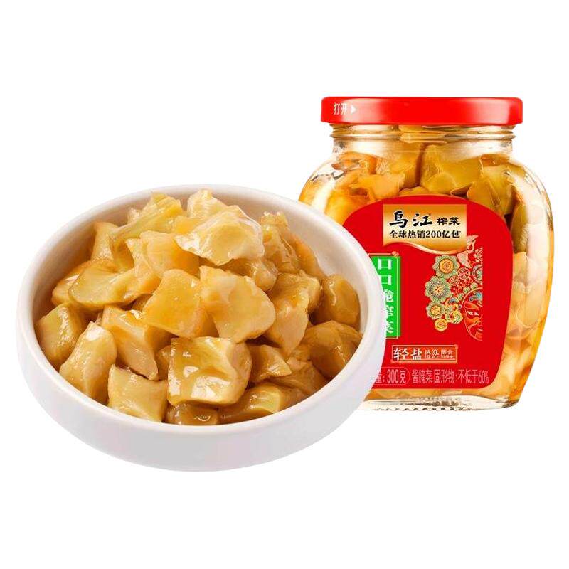 乌江榨菜口口脆榨菜300g瓶装脆嫩开味佐餐下饭菜咸菜榨菜即食正宗