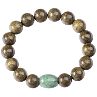 正品金丝楠木手串男民族风翡翠和田玉阴沉木珠手链女学生情侣手链