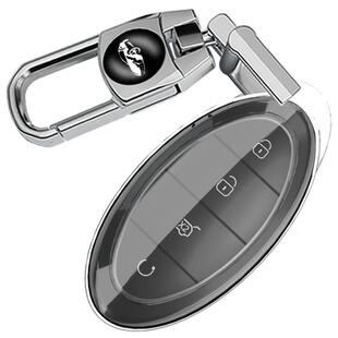 适用2023款比亚迪仰望U8钥匙套豪华版卡片透明壳高档包扣汽车用品