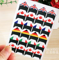 24 угловые наклейки [национальный флаг]