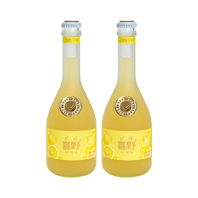 赠酒杯礼袋喜野柚子酒8度330ml