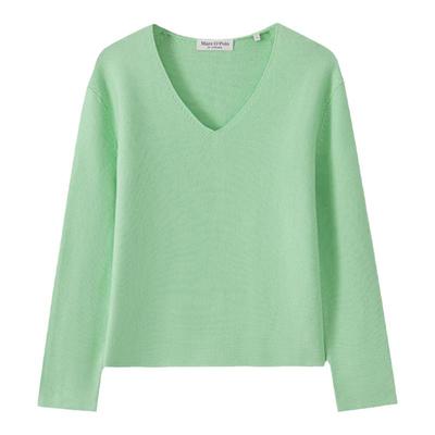 【自营】Marc O'Polo【商场同款】V领下摆侧开叉长袖套头针织衫女