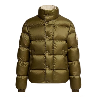 代购蒙口Tripiti拼色短款立领宽松羽绒服鹅绒男款夹克外套