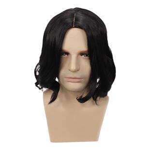 【烈火】哈利波特 混血王子 西弗勒斯·斯内普 黑色中分短卷发