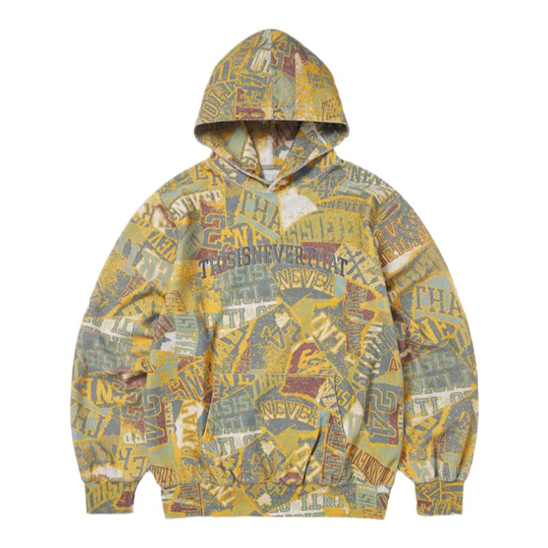 thisisneverthat®Crazy Arch-Logo Hoodie秋冬新款满印连帽卫衣