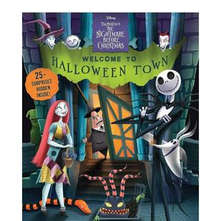 【预售】迪斯尼 蒂姆波顿的圣诞夜惊魂翻翻书 Disney Tim Burton's The Nightmare Before Christmas 原版英文儿童英语启蒙读物