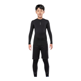 迪卡侬儿童紧身套装足球篮球紧身衣男女运动紧身训练服速干衣KIDO