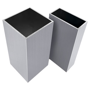 铝合金方管6063铝方管型材矩形空心方形铝管扁通铝方通四方管铝材